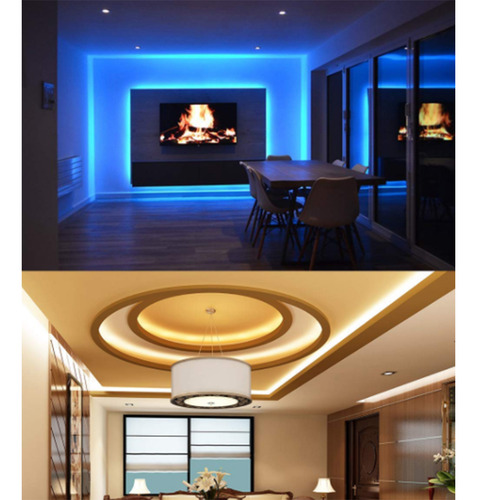 Correa De Luz Led Rgb Recargable De 5 M Con Control Remoto