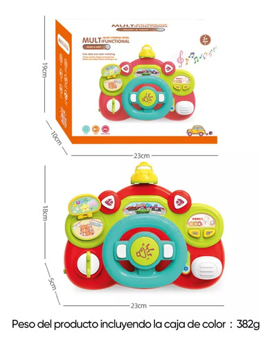 Juguete Volante Para Bebe Con Luces Y Sonido Conejo Lindo Rojo