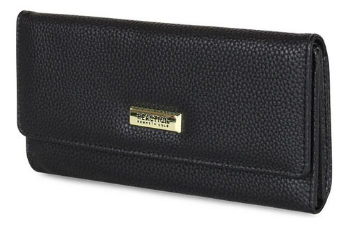 2 Billeteras De Mujer Fidelia Negra Y Gris Kenneth Cole