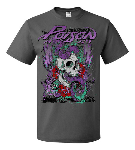 Playera Camiseta Poison Calavera Rock Banda + Envio + Regalo