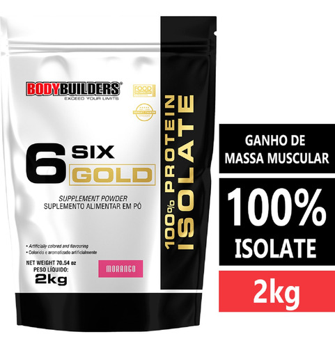 100% Whey Protein Isolate - Refil 2kg Sabor Morango