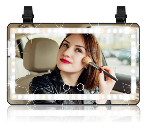 Espejo De Vanidad Para Auto 60 Led Espejo Con Luz Para Carro