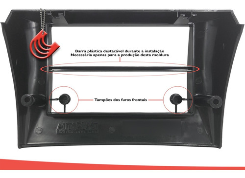 Imagem 4 de 7 de Moldura De Painel 2 Din Multimidia Dvd Mp5 Fiat Stilo 2003 2004 2005 2006 2007 2008 2009 2010 2011 2012 Preto