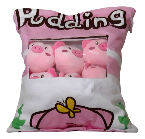 6 Puerquitos De Peluche En Bolsa Tamaño Cojin Ideal Regalo