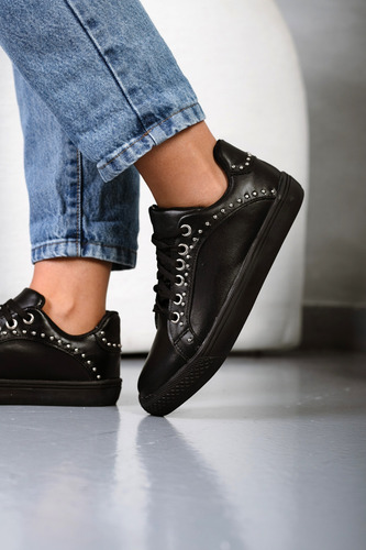 Zapatillas Mujer Urbanas Bajas Cuero Suela Goma Dua Lipa