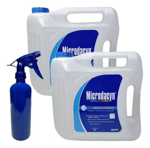 Microdacyn 5 Litros X 2 Antiséptico Sanitizante + Atomizador