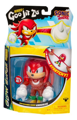 Goo Jit Zu Glow Surge Sonic Elástico Knuckles Estirable