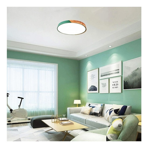 Imagen 5 de 6 de Lámpara led de pared, techo Serlux Panel LED Redondo Cerchio 18W color verde 220V-240V por 1 unidad