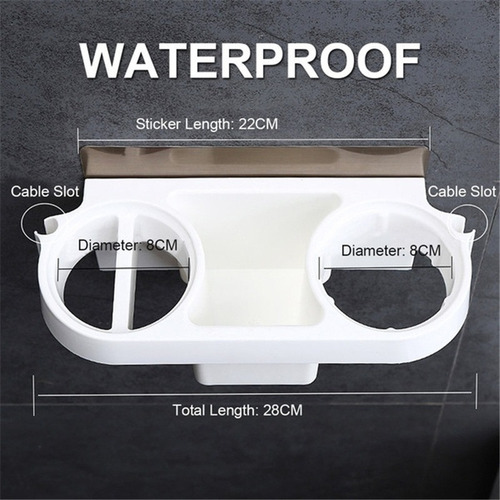Organizador De Almacenamiento De Doble Orificio For Baño, S