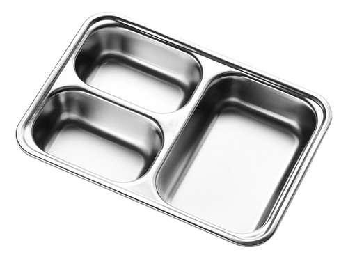 Plato Llano De Acero Inoxidable Con Bandeja De Comida