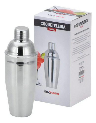 Coqueteleira De Aço Inox 550ml Para Bartender Profissional cor cinza