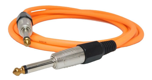 Imagen 2 de 2 de Cable Plug Plug 2mts Instrumentos Musicales Fluor Naraj Hamc