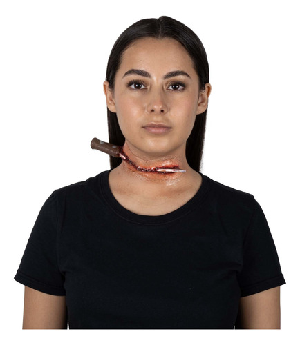 Aplicación Maquillaje Cuchillo En Cuello Disfraz Halloween