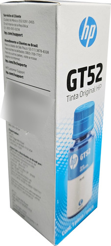 Tinta Original Hp Gt52 Cian M0h54al Cian