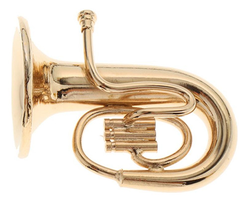 Miniatura De Metal Tuba Mini Modelo De Móveis De Boneca