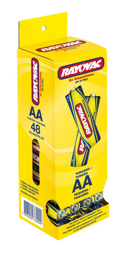 Imagem 1 de 5 de 48 Pilhas Aa Zinco Carvão Rayovac 1 Tubo