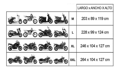 Carpa Funda Cobertor De Moto Impermeable Oxford