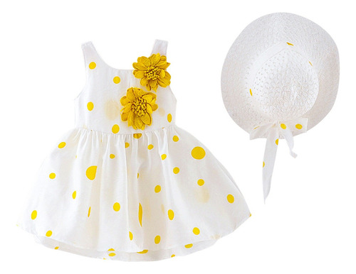 Vestido Niños Niñas Lindo Verano Flores Lunares Imprimir Sl