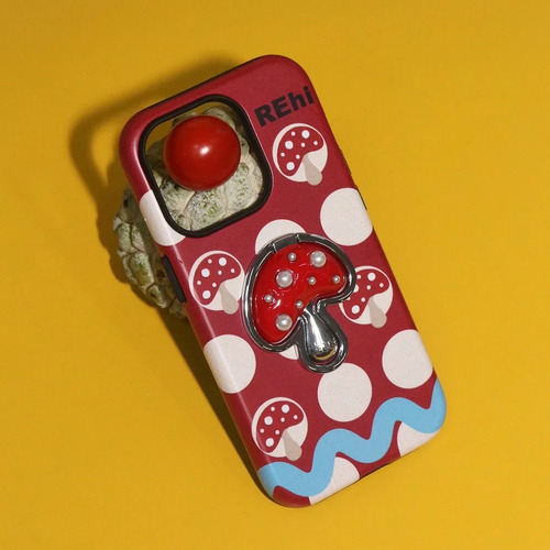 12promax - Rehi Original Design Red Umbrella Mushroom Phone
