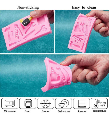 Molde De Silicona Para Fondant Con Forma De Herramientas