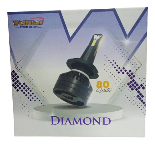 Luces Diamond H4 Luz Blanca 6000k 16000 Lumens 80w Wellstar 