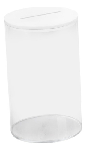 Hucha Transparente, Olla De Ahorro Para Niños Tapa Blanca L