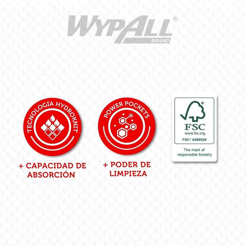 Imagen 6 de 6 de Paños Wypall X60r + Lysol Pisos - Unidad a $6