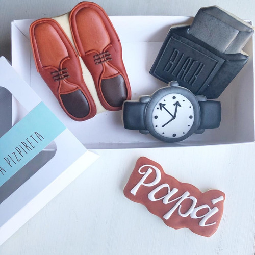 Cortante Galletita Reloj Zapato Perfume Dia Del Padre X 3 Un