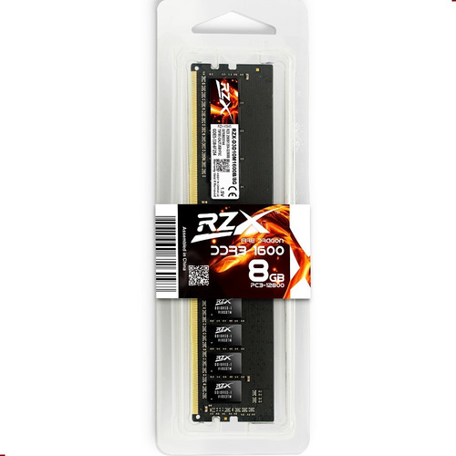 Imagem 1 de 7 de Memória Gamer 8gb Ddr3 1600mhz Rzx Fire Dragon - Original