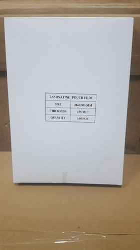 Imagen 1 de 2 de Paq X100 Micas Para Enmicadora Tam. A4 De 175 Mic.(gruesas)
