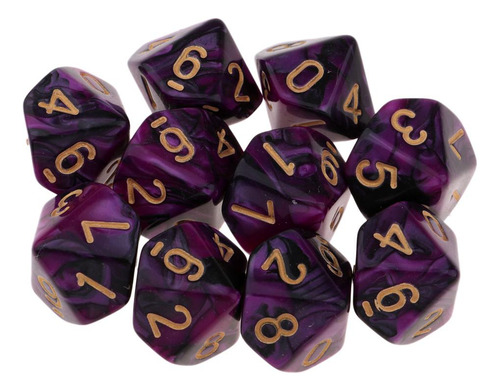 40 Pieces Plastic D10 16mm Dice Rpg Table Games Casino