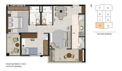 Apartamento Para Venda Em São Paulo, Campo Belo, 2 Dormitórios, 1 Suíte, 2 Banheiros, 1 Vaga - 1423_2-98326
