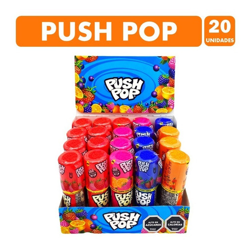 Push Pop Duo - Chupadedos Sin Gluten (caja Con 20 Unidades)