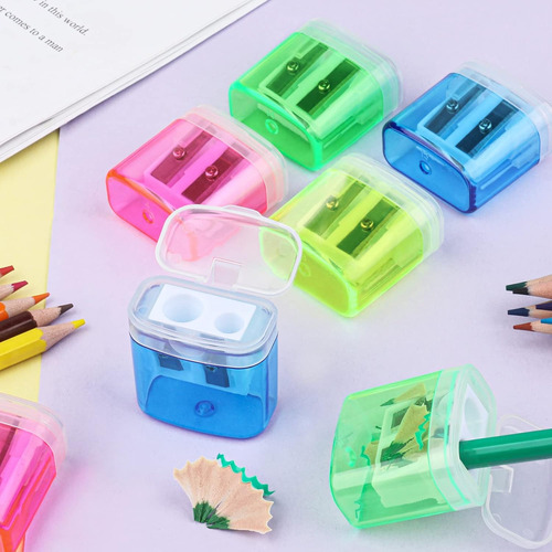 Sacapuntas De Lápiz De 24 Piezas, Sacapuntas Manual De Doble