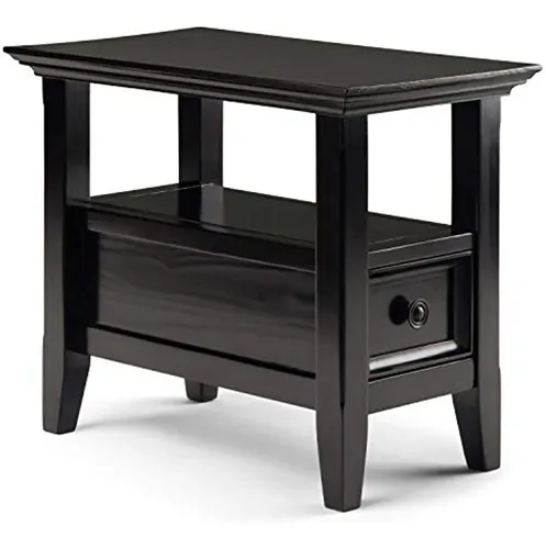 comprar Simplihome Amherst Madera Sólida Mesa Auxiliar Angosta De Tr