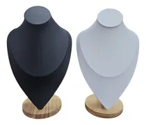 Comprar Exhibidor Busto Collares Cadenas Cuerina Mediano 26 X 17cm