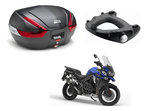 Kit Bau Givi V47nn + Suporte Givi Sr6403 Para Tiger 1200