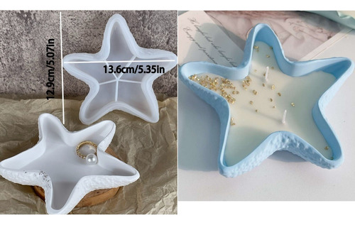 Molde Silicona Estrella Mar Vela Yeso Jabon Resinareposteria