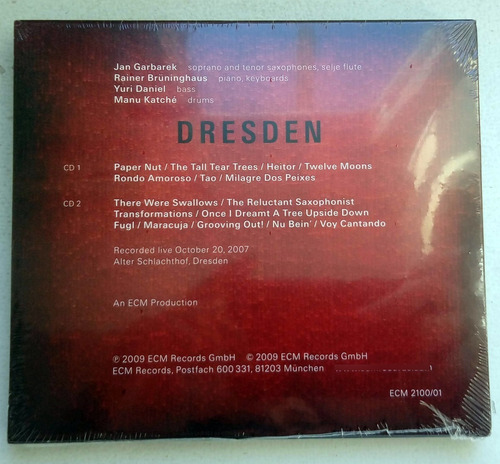Jan Garbarek Group Dresden Cd Doble Sellado Imp. / Kktus