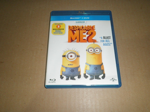 Despicable Me 1 Y 2 Dvd+blu Ray Importado (Usado)