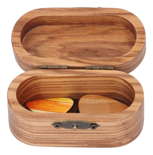 Funda De Almacenamiento De Madera Para Púas Y Púas Para Guit
