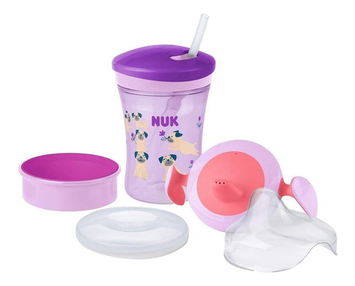 Set Nuk Evolution Cups Vaso + Boquillas Color Rosa