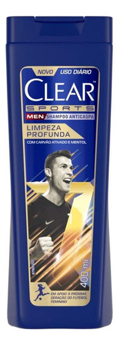 Clear Men Shampoo Anticaspa Limpeza Profunda Com 400ml
