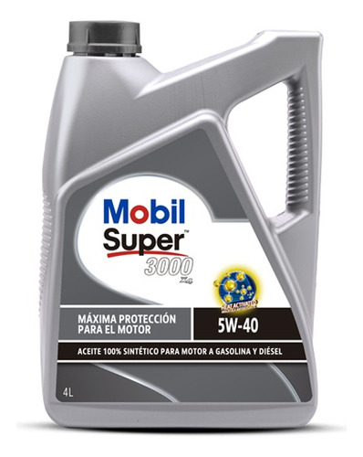 Aceite Motor 5w40 Mobil Super 3000, Bidon 4 Litros