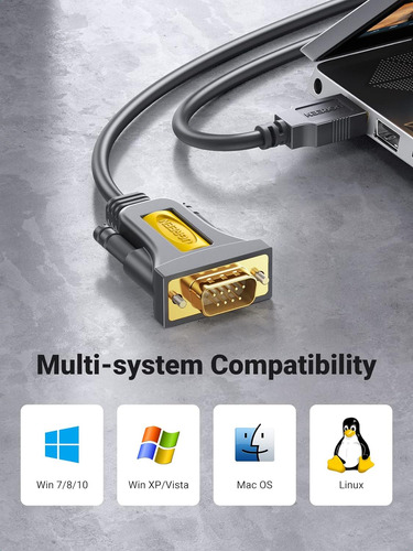 Adaptador Usb Rs232 Cable Serial Db9 Macho De 9 Pines C...