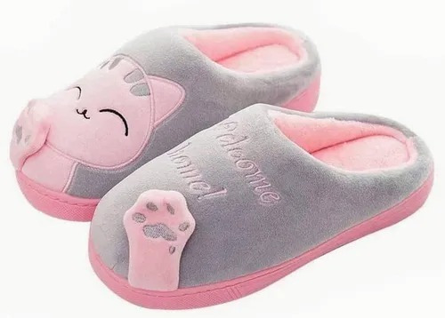 Lindas Y Gato Cómodas Pantuflas