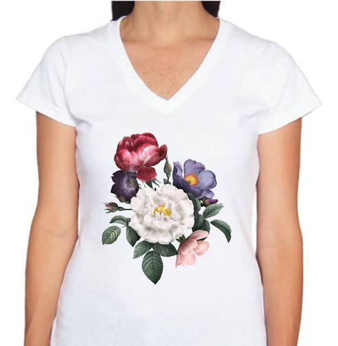 Playera Para Mujer Diseño Bouquet Floral