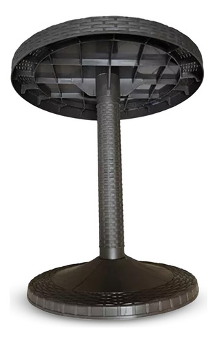 Mesa Redonda Tipo Rattan De Plástico 70 Cm De Diametro Rattan