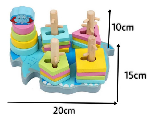 Imagen 4 de 5 de Juguetes Educativos De Madera Para Bebés Didácticos P/ Niños