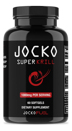 Aceite Super Krill 1000 Mg Omega 3 Dha Epa Jocko 60 Cap